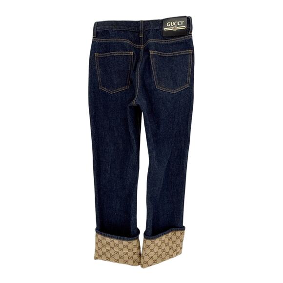 GUCCI Denim Pants with GG Supreme Canvas Cuff 24 - Picture 4 of 16